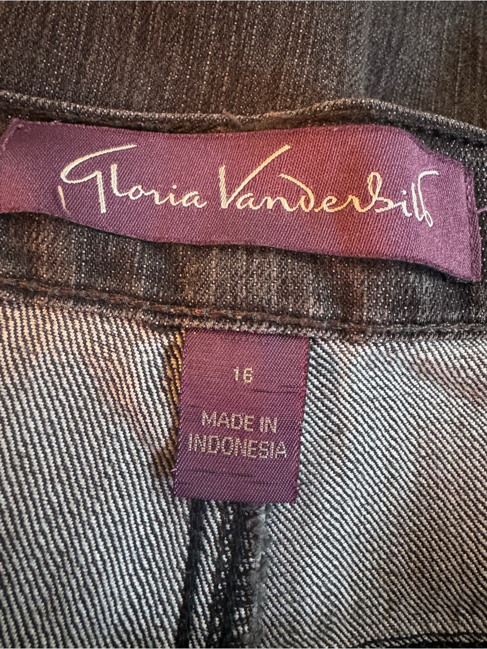 Gloria Vanderbilt Amanda Jeans Womens 16 High Rise Tapered Dark Wash - Picture 4 of 8